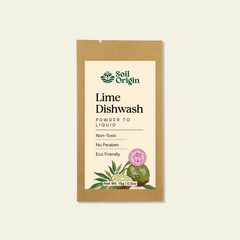 Soil Origin Powder to Liquid Dishwash (Lime), Toxic-Free, Makes 250 Ml (Pack of 3)