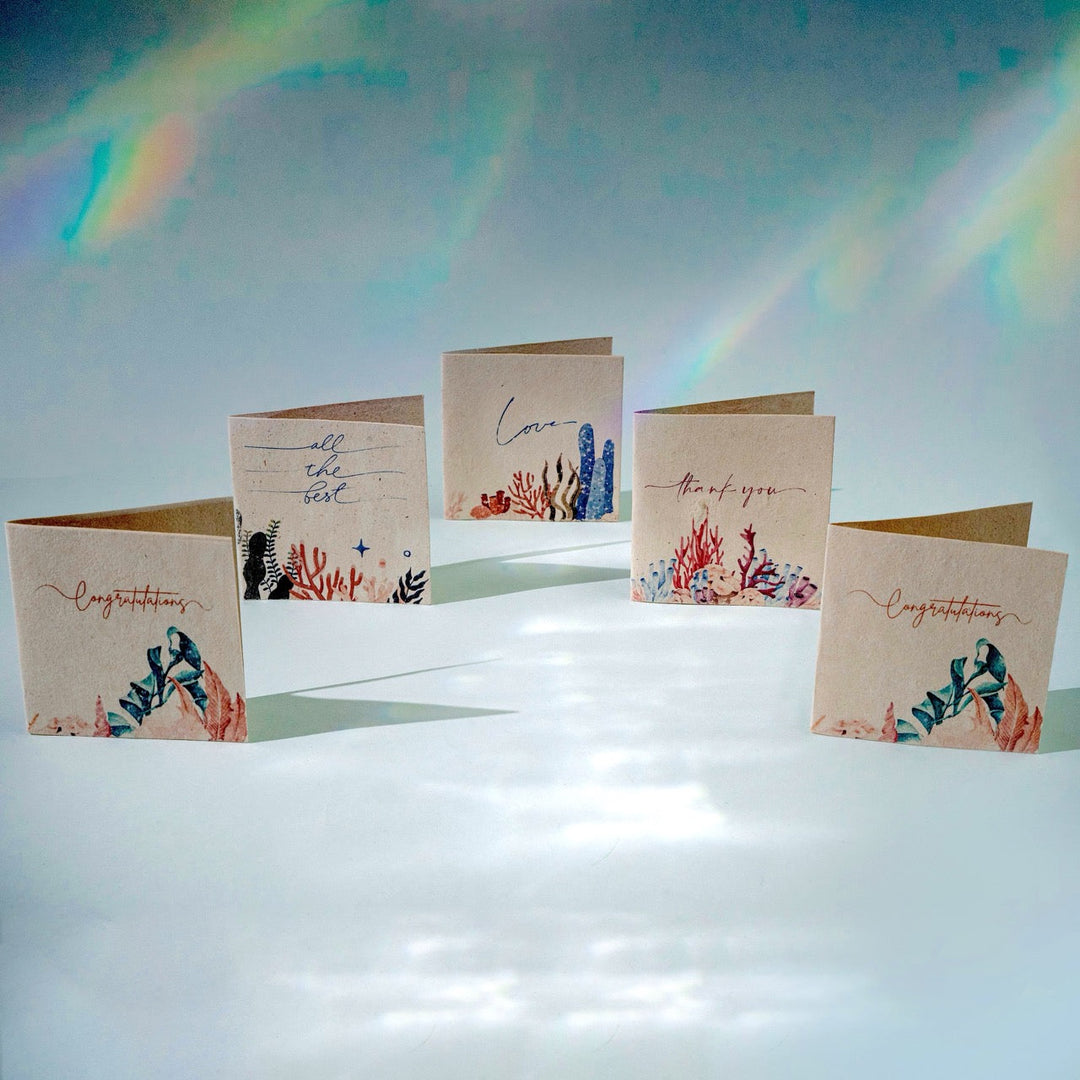 Pravaah Samudra Hemp Paper Gift Cards | Set of 5 Cards and Envelopes