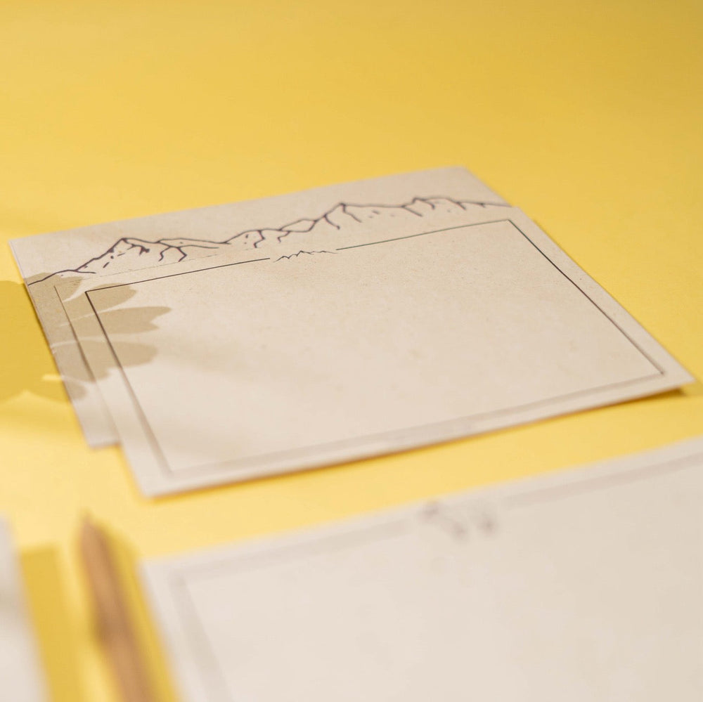Pravaah Uttarakhand Hemp Paper Note Cards | Set of 5 Notecards and Envelopes