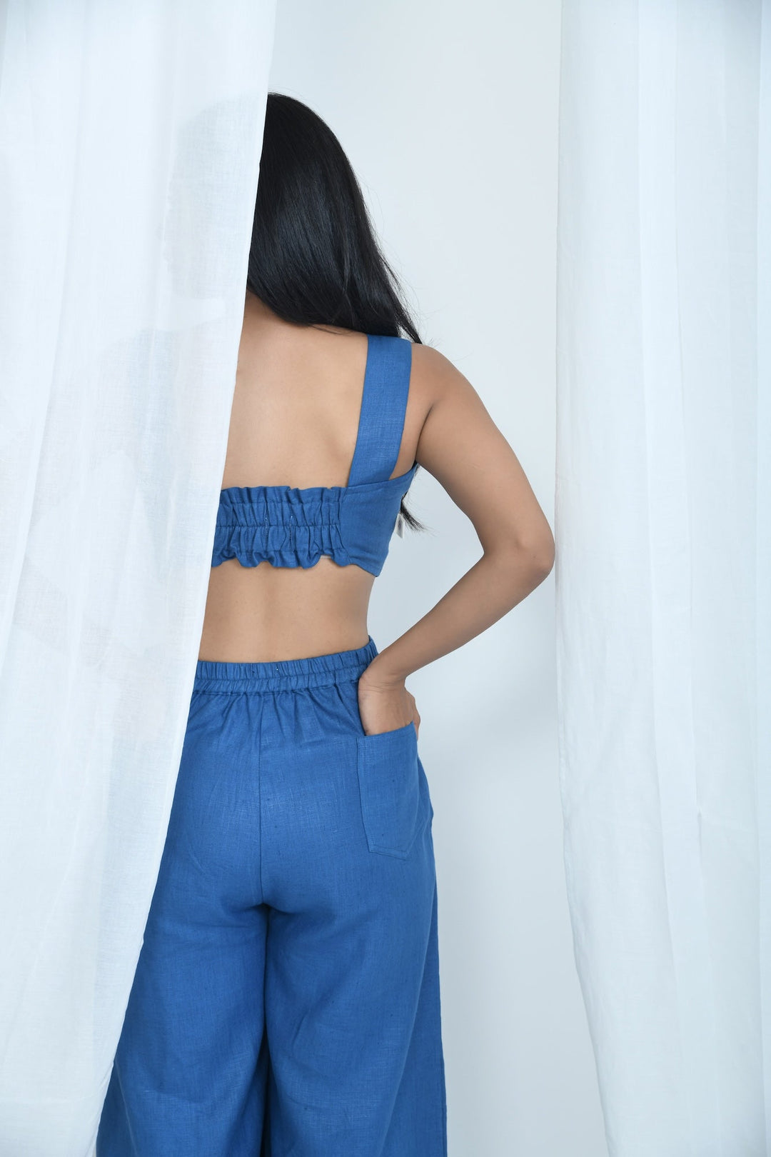 Pravaah Pure Hemp Crop Top | Soft & Comfortable Fabric | Blueberry