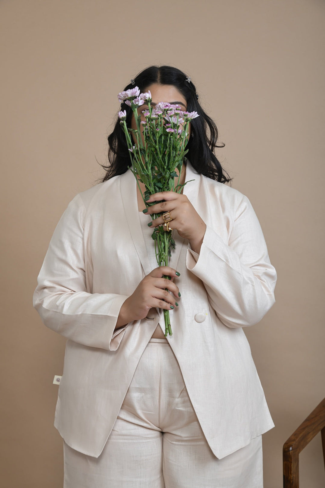 Pravaah Peach Hemp Blazer-Inspired Overshirt | Versatile wear