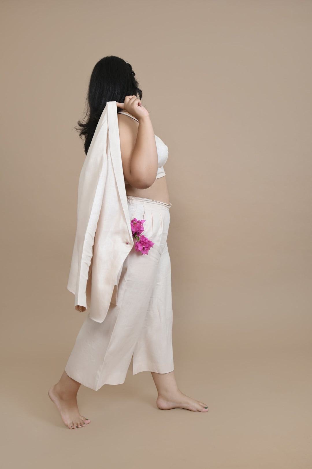 Pravaah Peach Hemp Blazer-Inspired Overshirt | Versatile wear