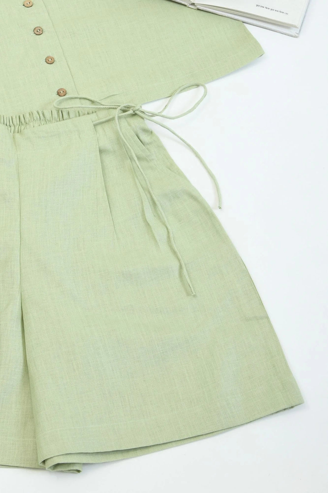 Pravaah Pista Casual Hemp Shorts | Side-Tying String