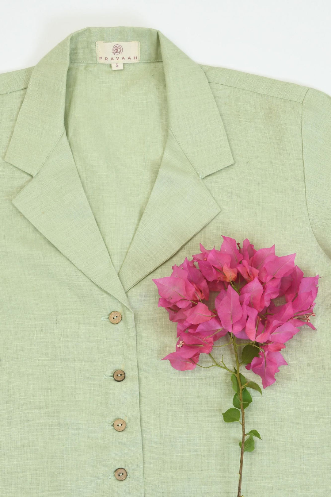 Pravaah Summer Hemp Shirt | Breazy Fabric | Sustainable Living | Pistachio