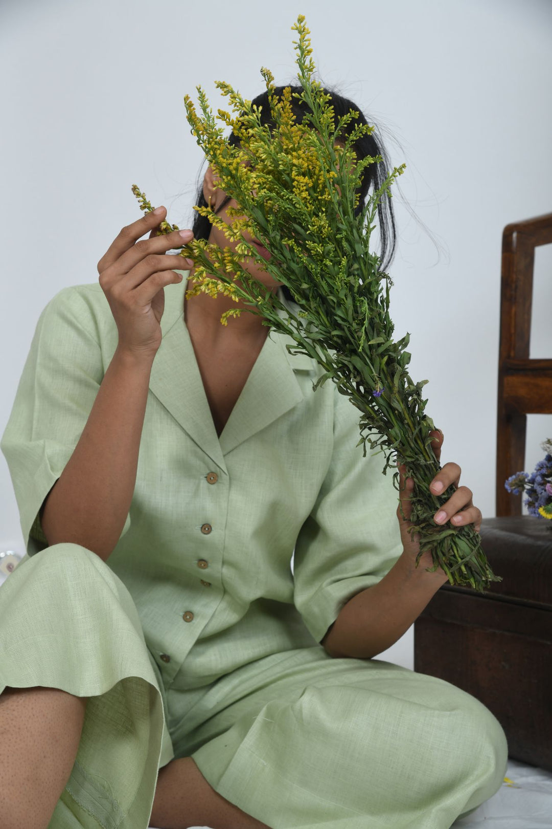 Pravaah Summer Hemp Shirt | Breazy Fabric | Sustainable Living | Pistachio