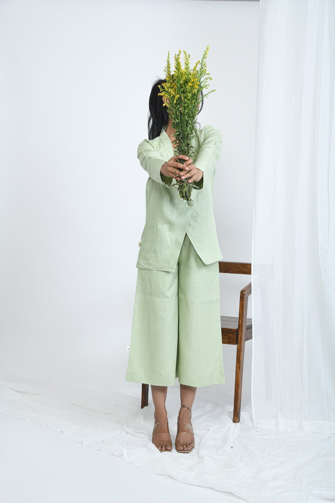 Pravaah Hemp Wide Leg Pants | Multiple pockets | Workleisure