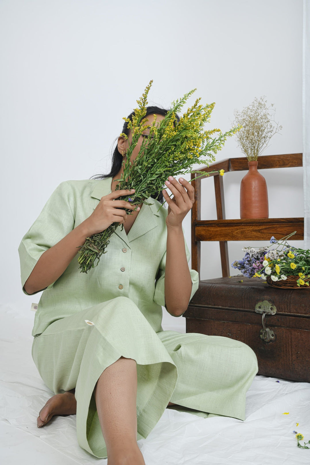 Pravaah Hemp Wide Leg Pants | Multiple pockets | Workleisure