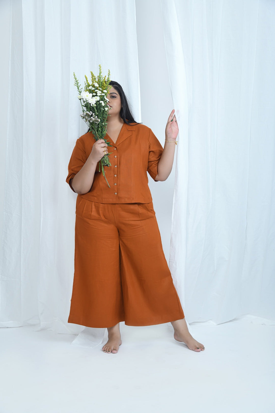 Pravaah Multi Pocket Hemp Wide Leg Pants | Limited Edition Color