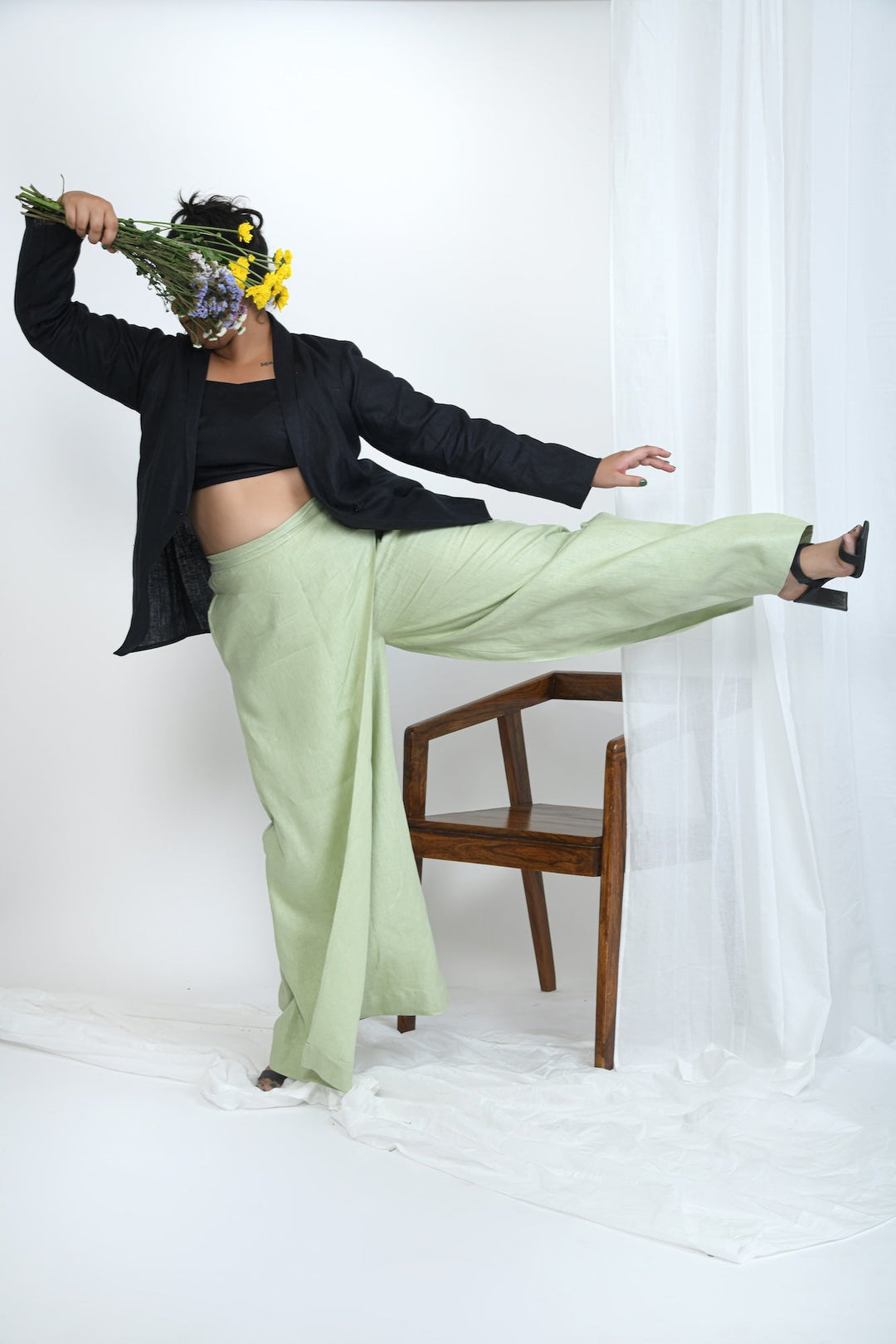 Pravaah Hemp Relaxed Fit Pants | Skort inspired