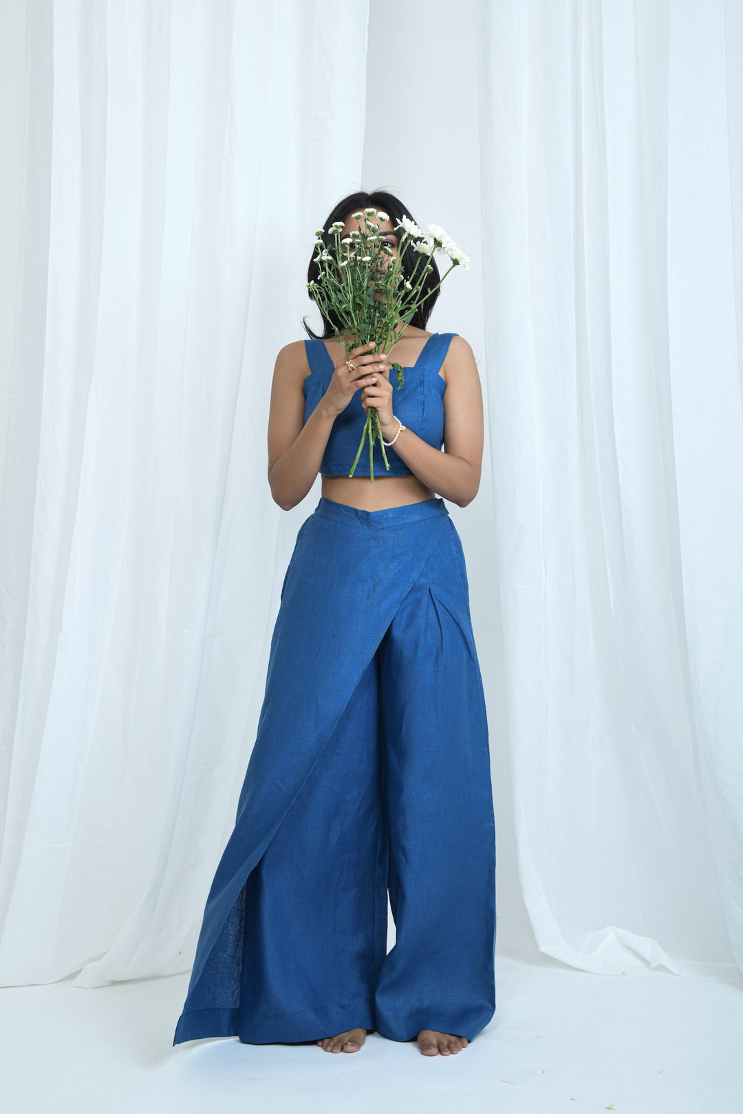 Pravaah Hemp Skort-Style Long Pants | Relaxed fit