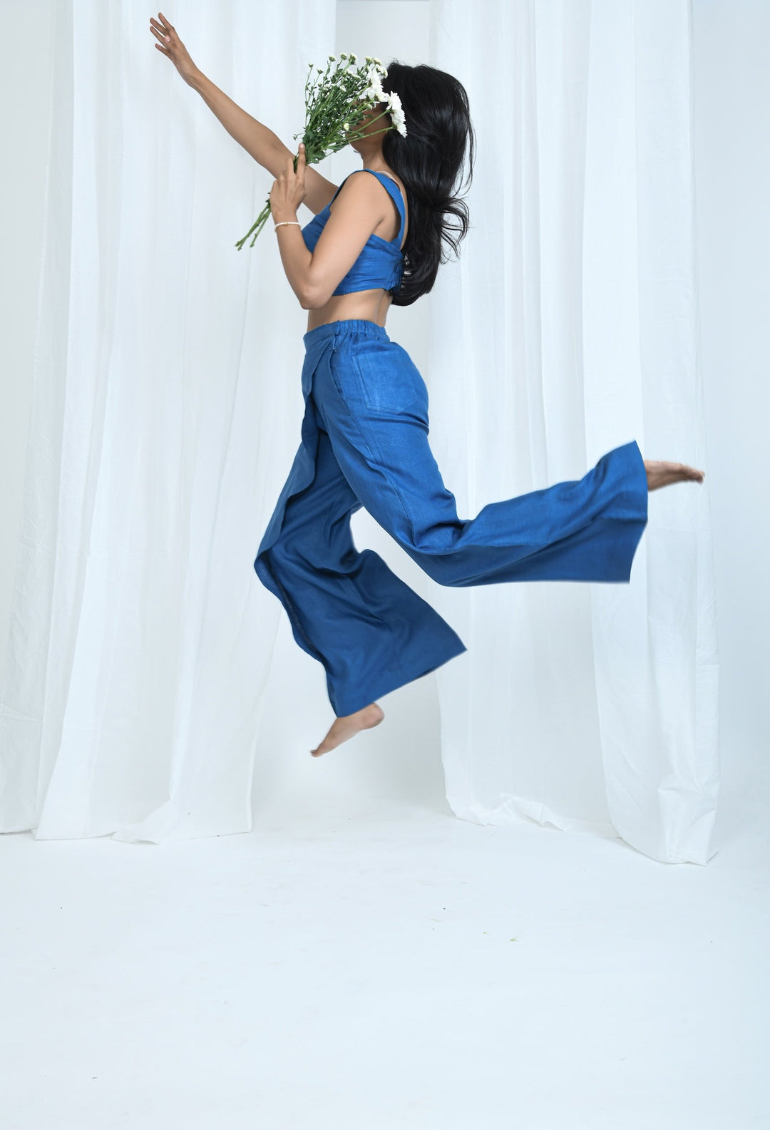 Pravaah Hemp Skort-Style Long Pants | Relaxed fit