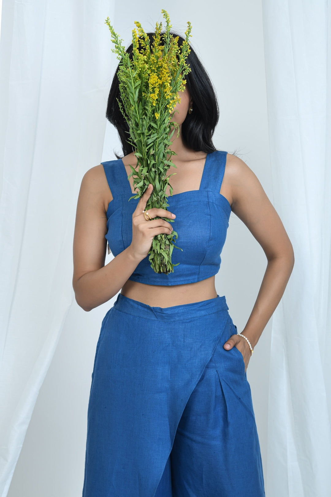Pravaah Hemp Skort-Style Long Pants | Relaxed fit
