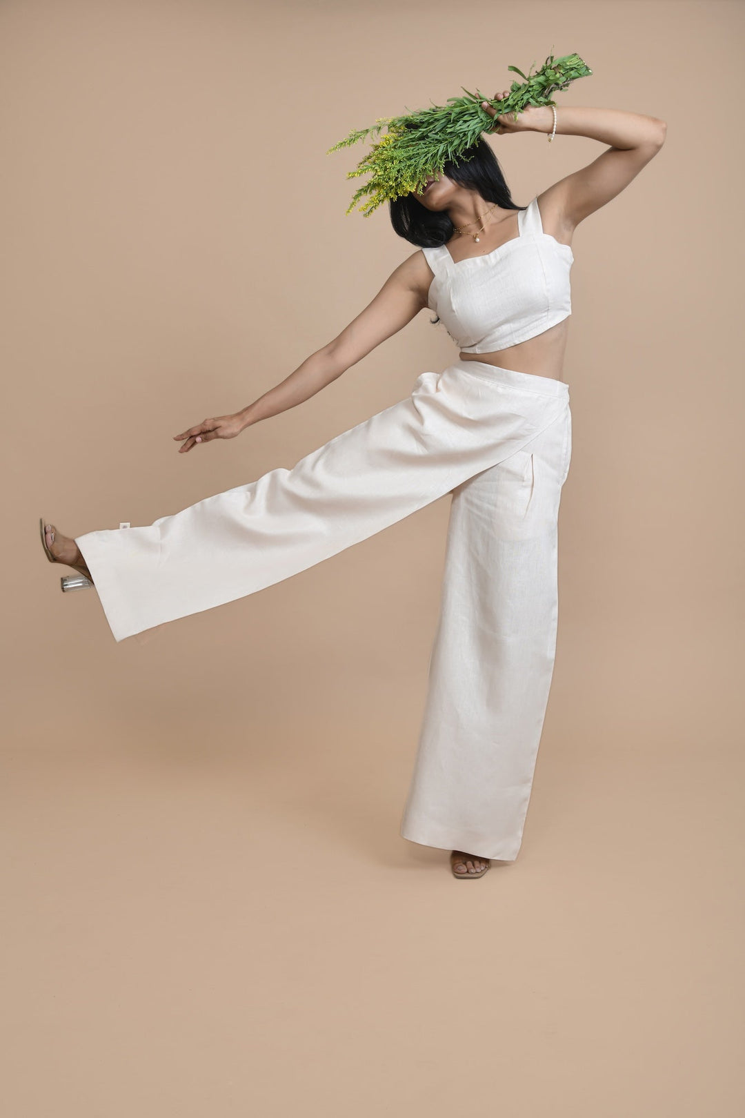 Pravaah Breezy Relaxed Fit Pants | Fixed Wrap Flap | Hemp fabric
