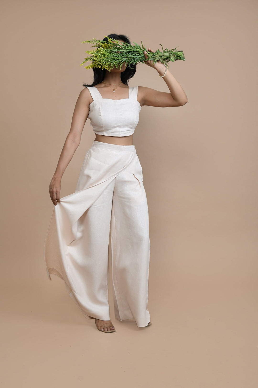 Pravaah Breezy Relaxed Fit Pants | Fixed Wrap Flap | Hemp fabric