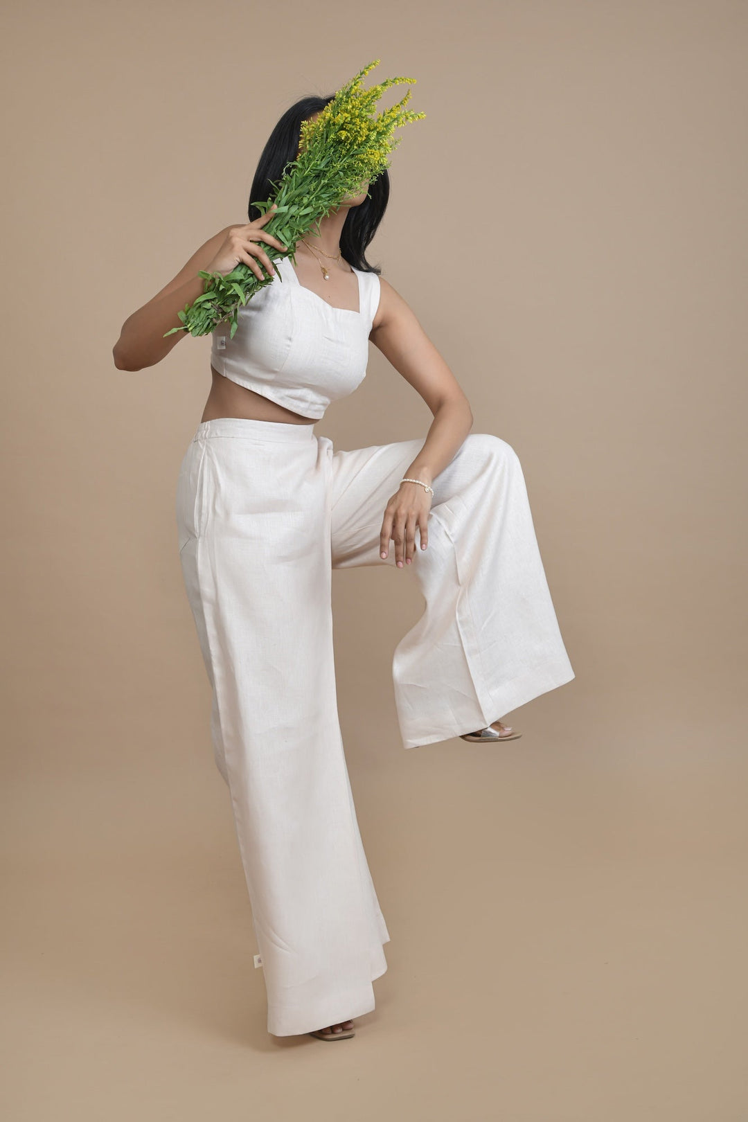 Pravaah Breezy Relaxed Fit Pants | Fixed Wrap Flap | Hemp fabric