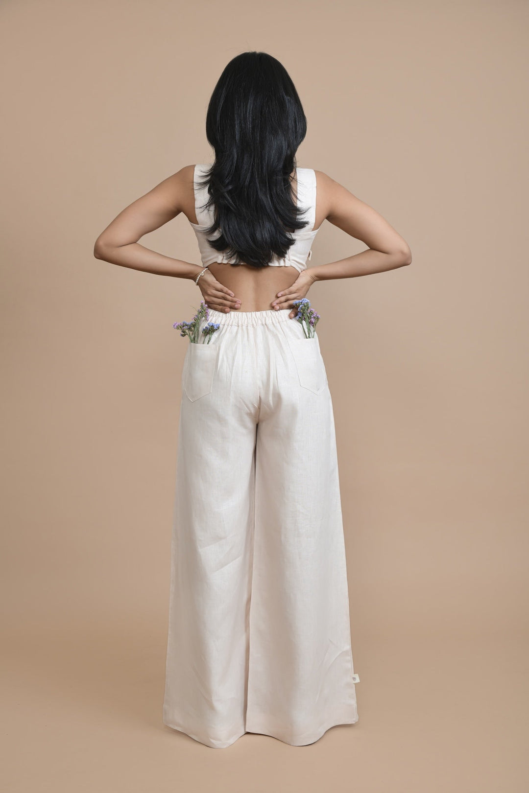 Pravaah Breezy Relaxed Fit Pants | Fixed Wrap Flap | Hemp fabric