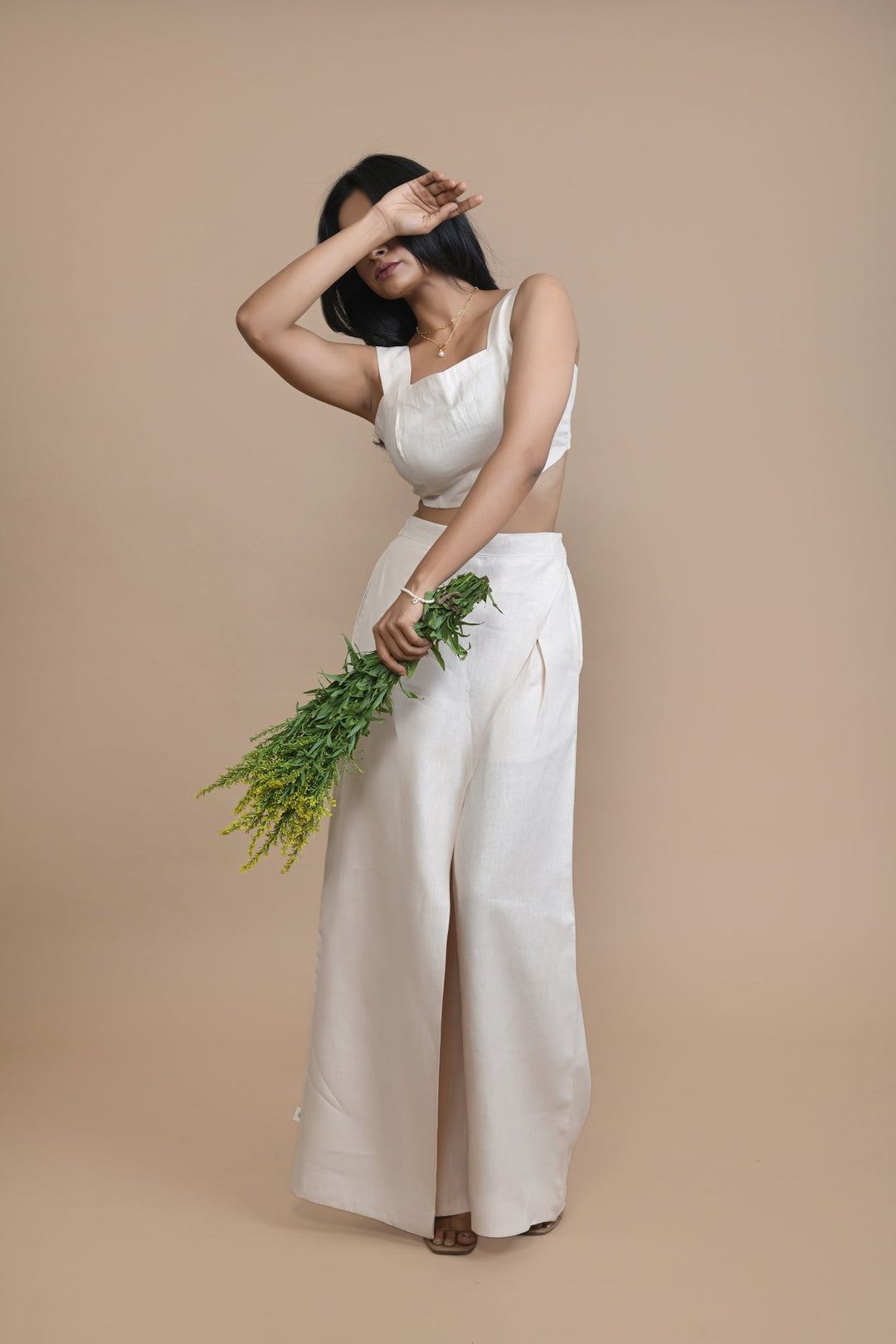 Pravaah Breezy Relaxed Fit Pants | Fixed Wrap Flap | Hemp fabric