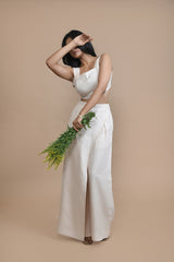 Pravaah Breezy Relaxed Fit Pants | Fixed Wrap Flap | Hemp fabric