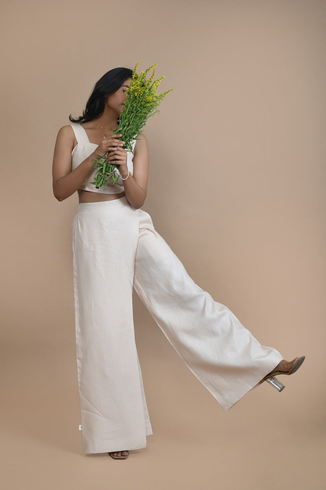 Pravaah Breezy Relaxed Fit Pants | Fixed Wrap Flap | Hemp fabric