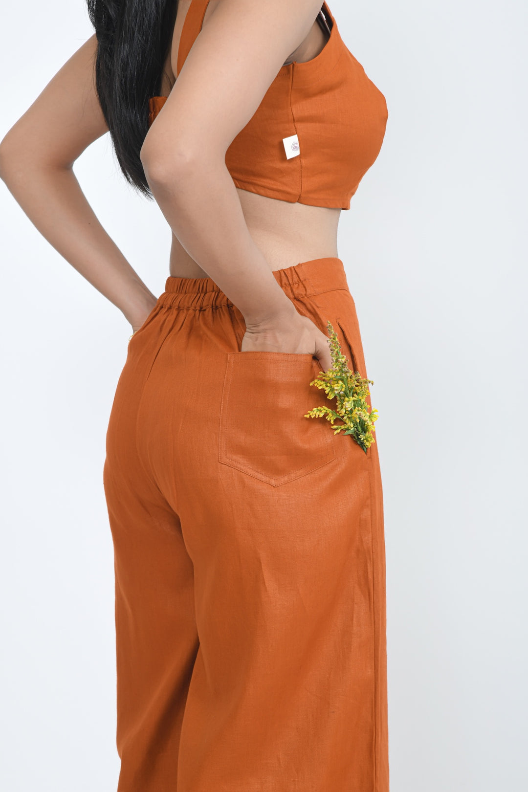 Pravaah Hemp Wrap Pants | Rust - Limited Edition
