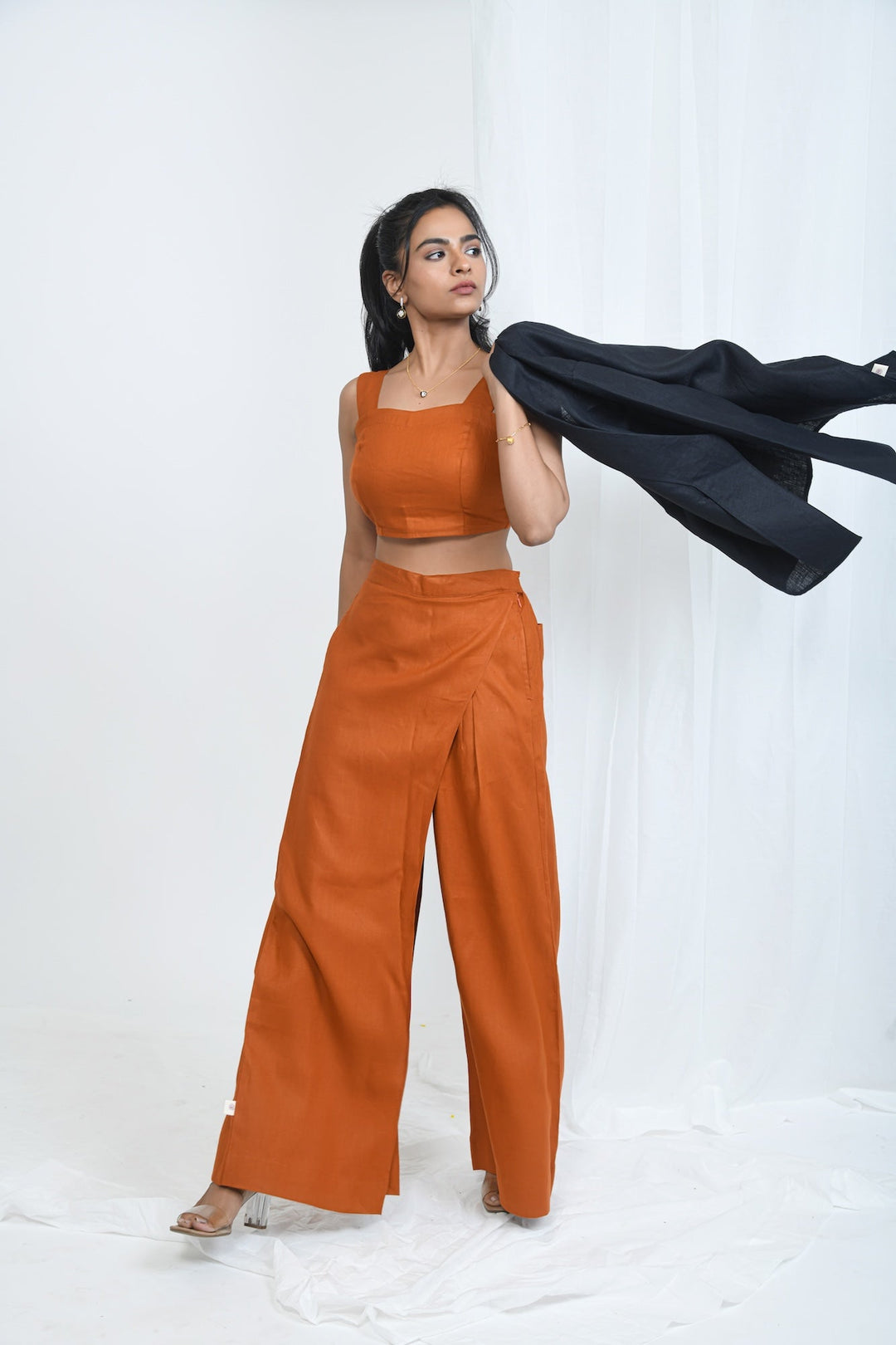 Pravaah Hemp Wrap Pants | Rust - Limited Edition