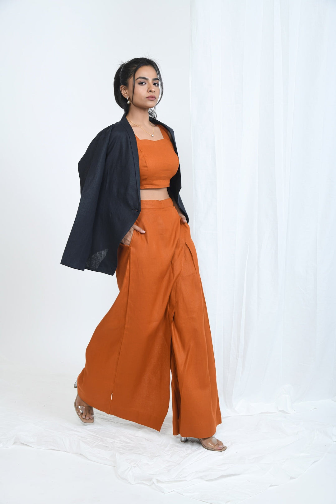 Pravaah Hemp Wrap Pants | Rust - Limited Edition