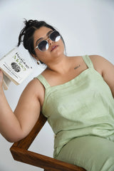 Pravaah Breathable Hemp Top with Adjustable Sleeves | Pistachio