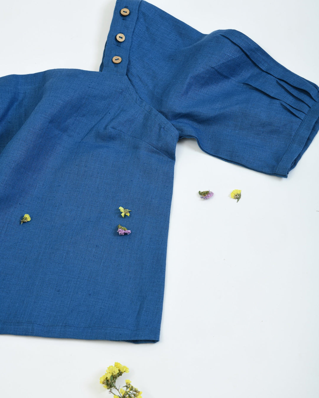 Pravaah Blueberry Hemp Top with Detachable Sleeves | Multi Occassion
