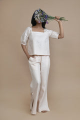 Pravaah Detachable Sleeve Hemp Top | Multi-functional fashion | Peach