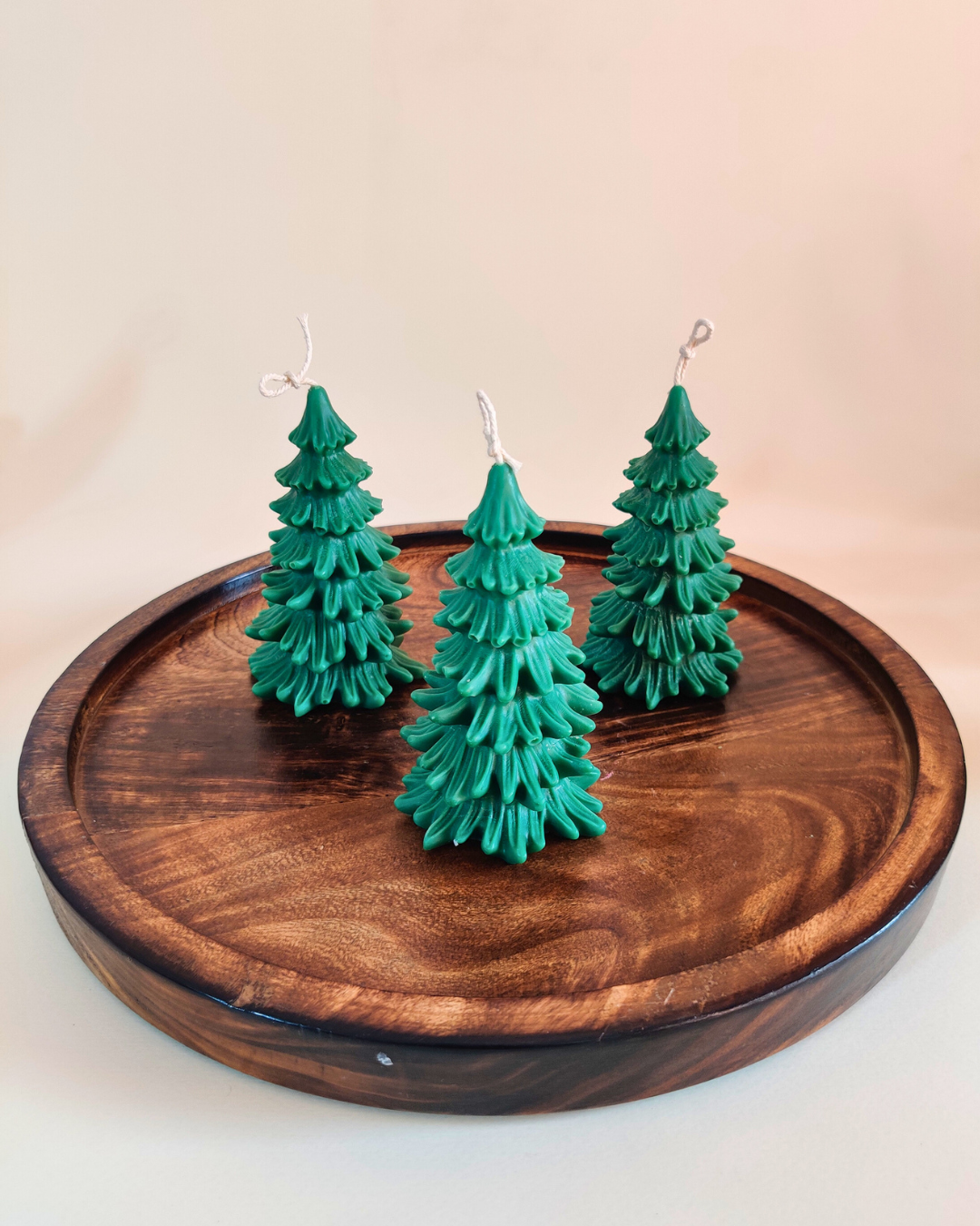 Mahogany & Teakwood Christmas Tree Candle – Hand-Poured Soy Wax, Perfect for Secret Santa