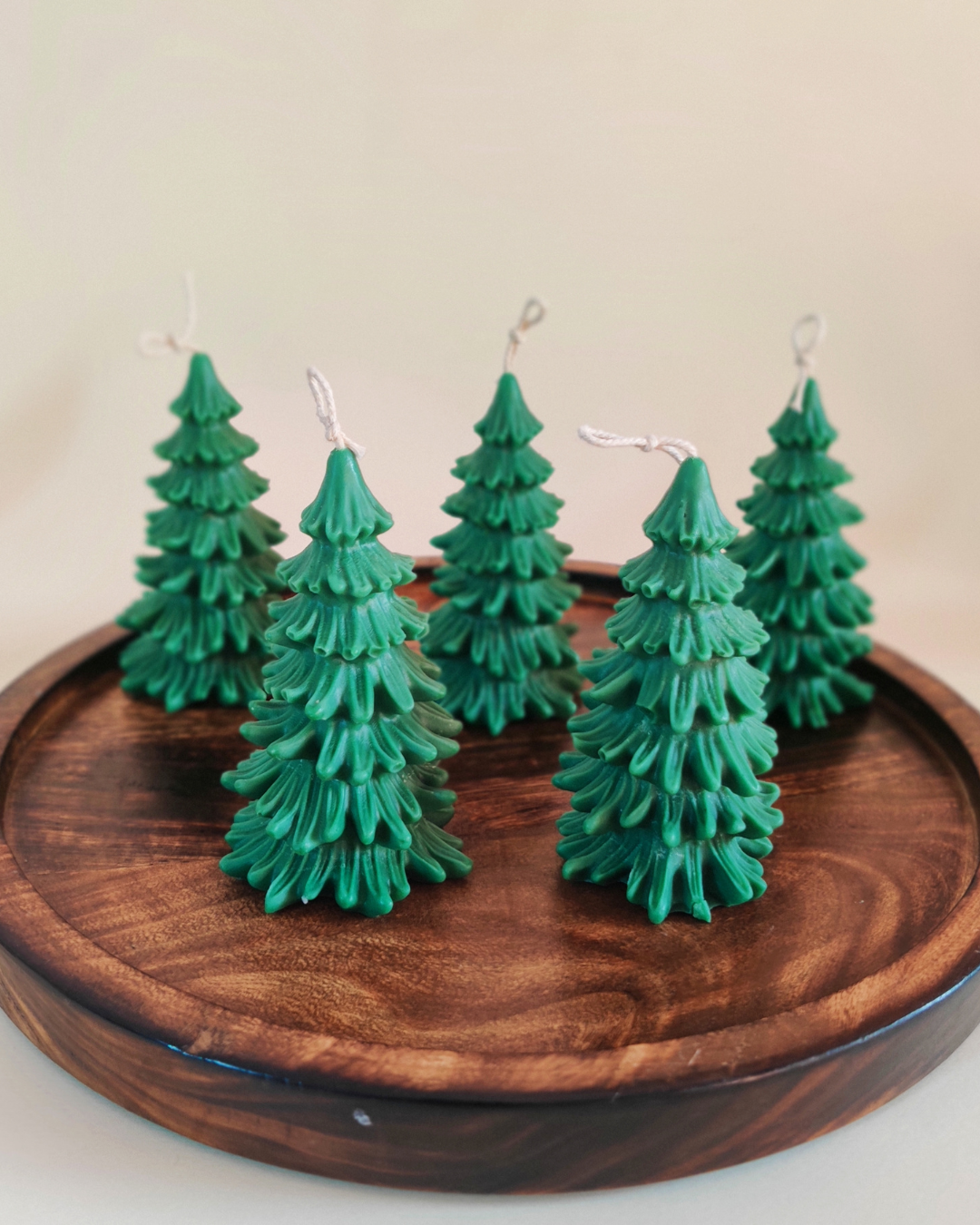 Mahogany & Teakwood Christmas Tree Candle – Hand-Poured Soy Wax, Perfect for Secret Santa