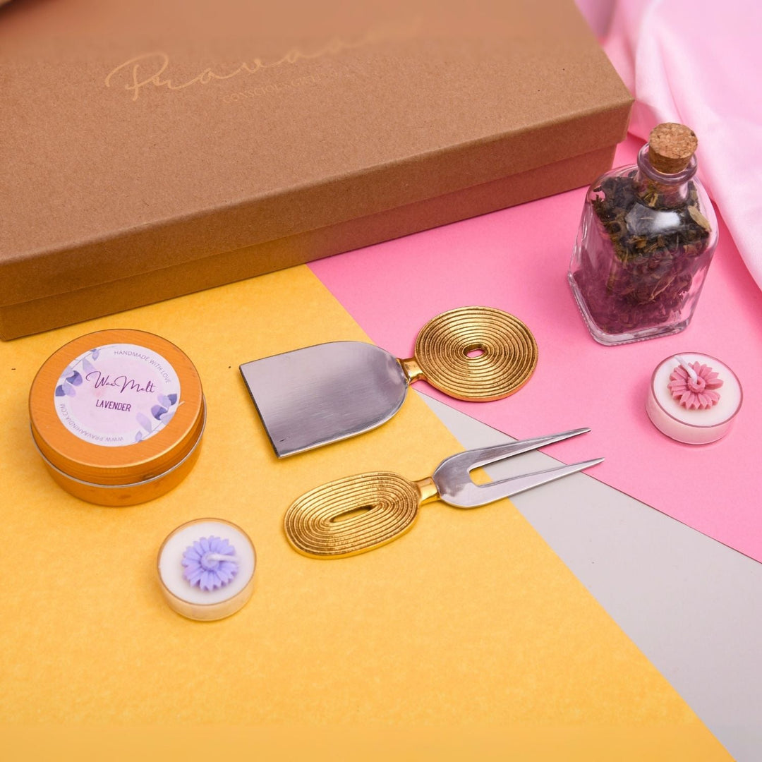 Pravaah Chhaaya - Eco - Conscious Gift Hamper with Tea, Light & Brassware - Suspire