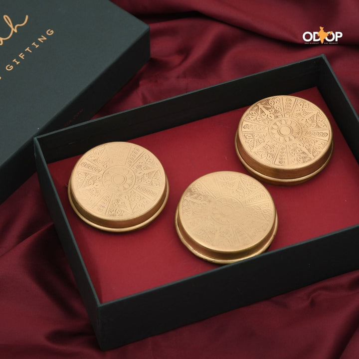 Pravaah Heritage Glow Box – Handcrafted Brass Candle Gift Set, Limited Edition - Suspire