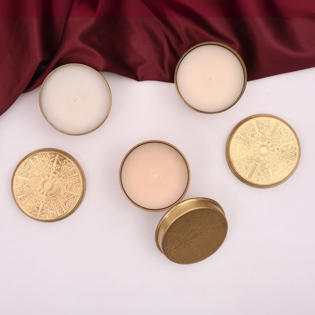 Pravaah Heritage Glow Box – Handcrafted Brass Candle Gift Set, Limited Edition - Suspire