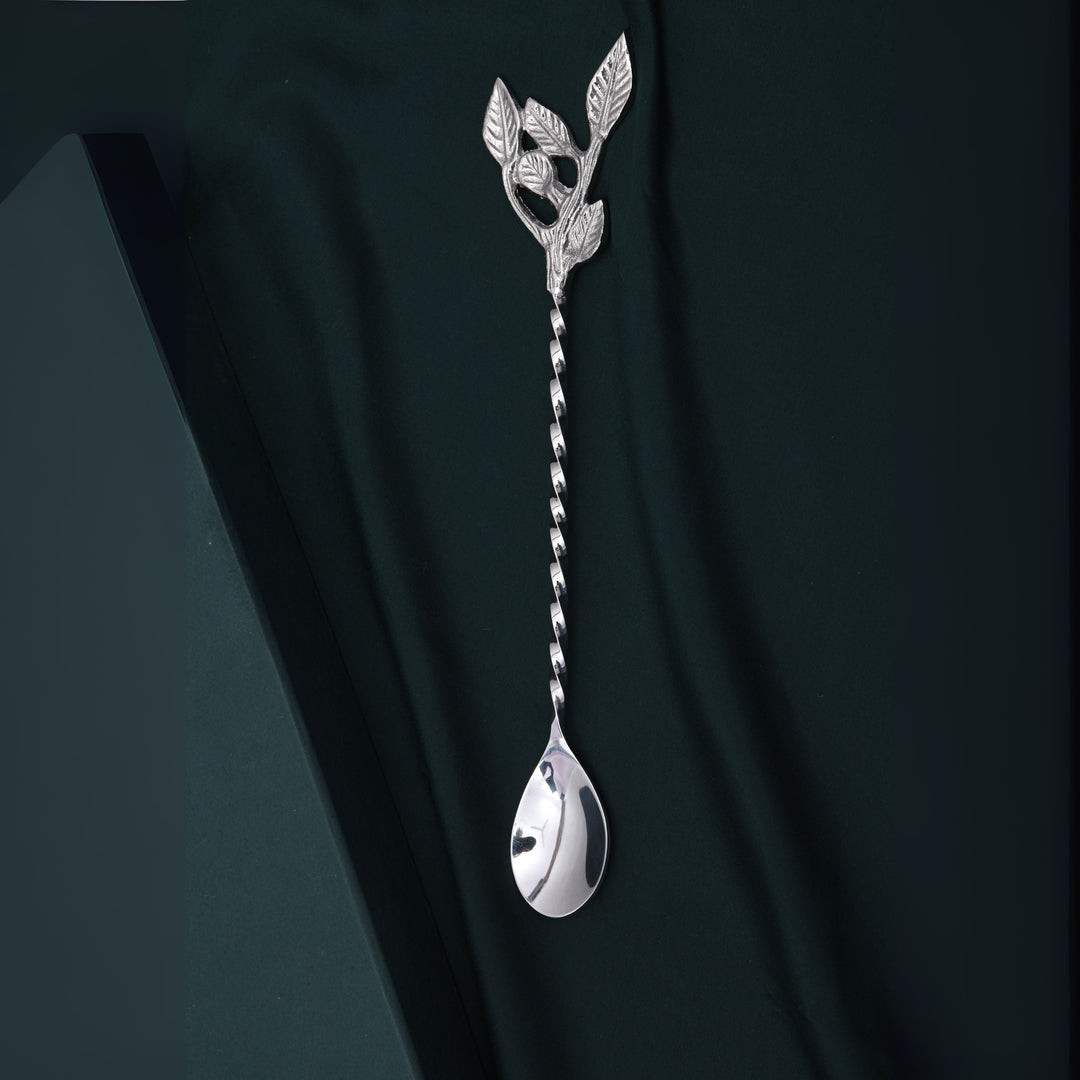 Pravaah Patram Bar Set, Solid Brass Handles, Luxury Gifting, Chrome Finish - Suspire