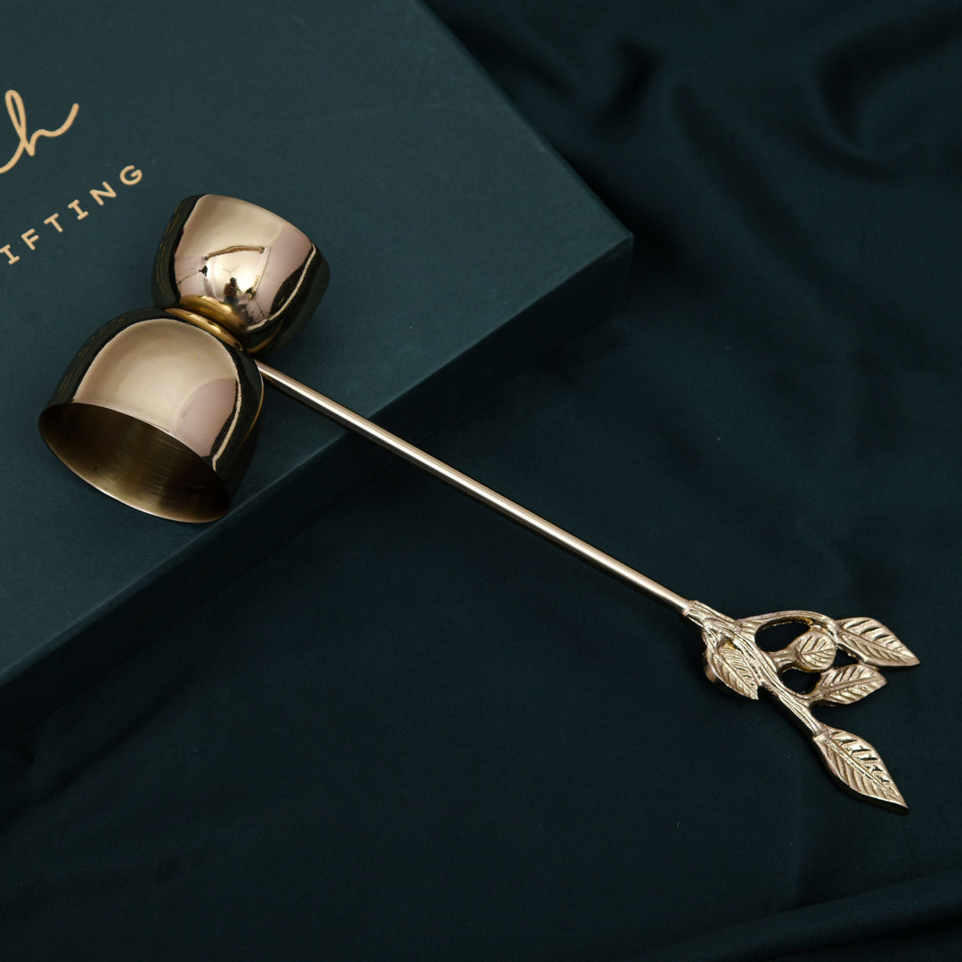 Pravaah Patram Bar Set, Solid Brass Handles, Luxury Gifting, Gold Finish - Suspire