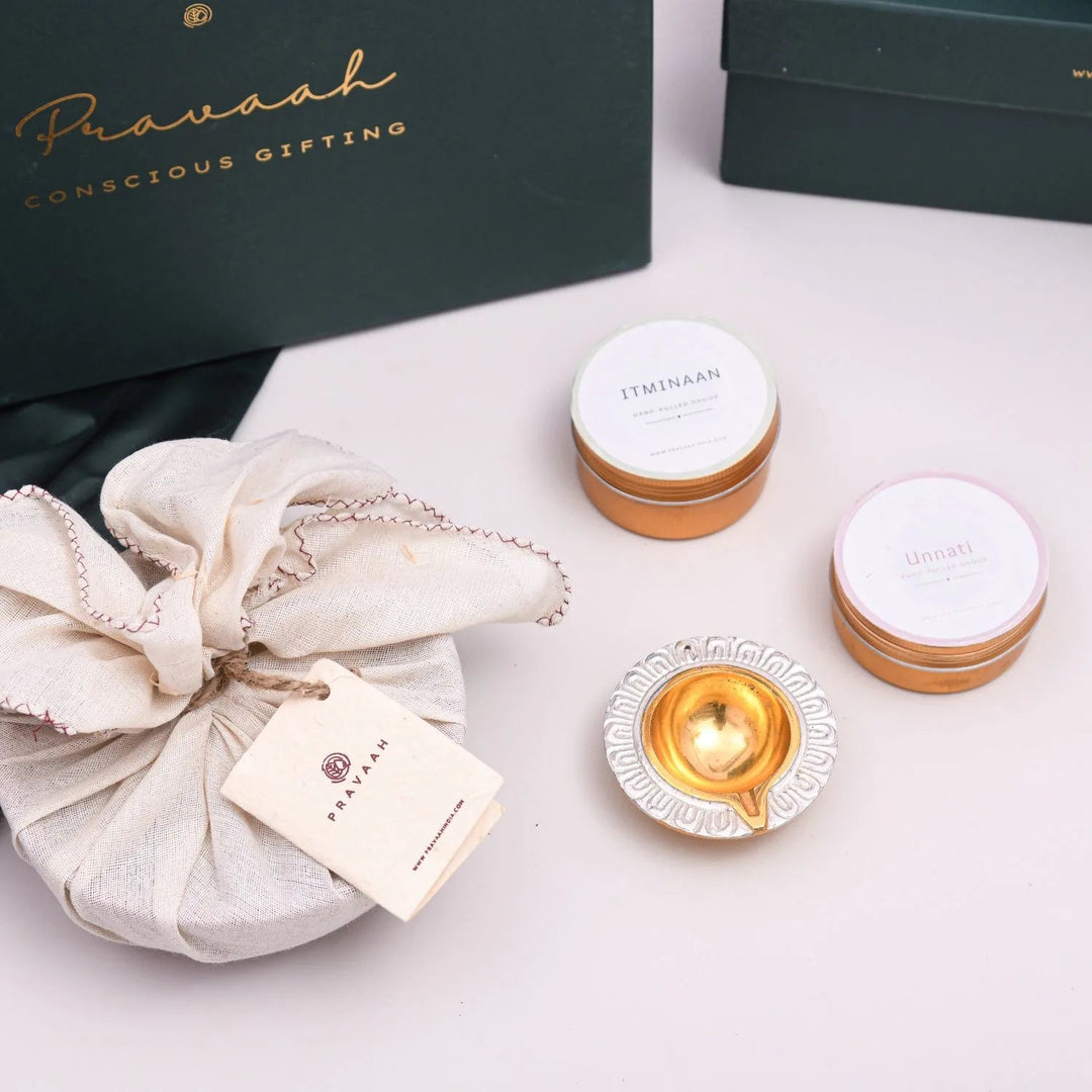 Pravaah Shanti Glow – Sustainable Luxury Gift Set for Festivals & Celebrations - Suspire