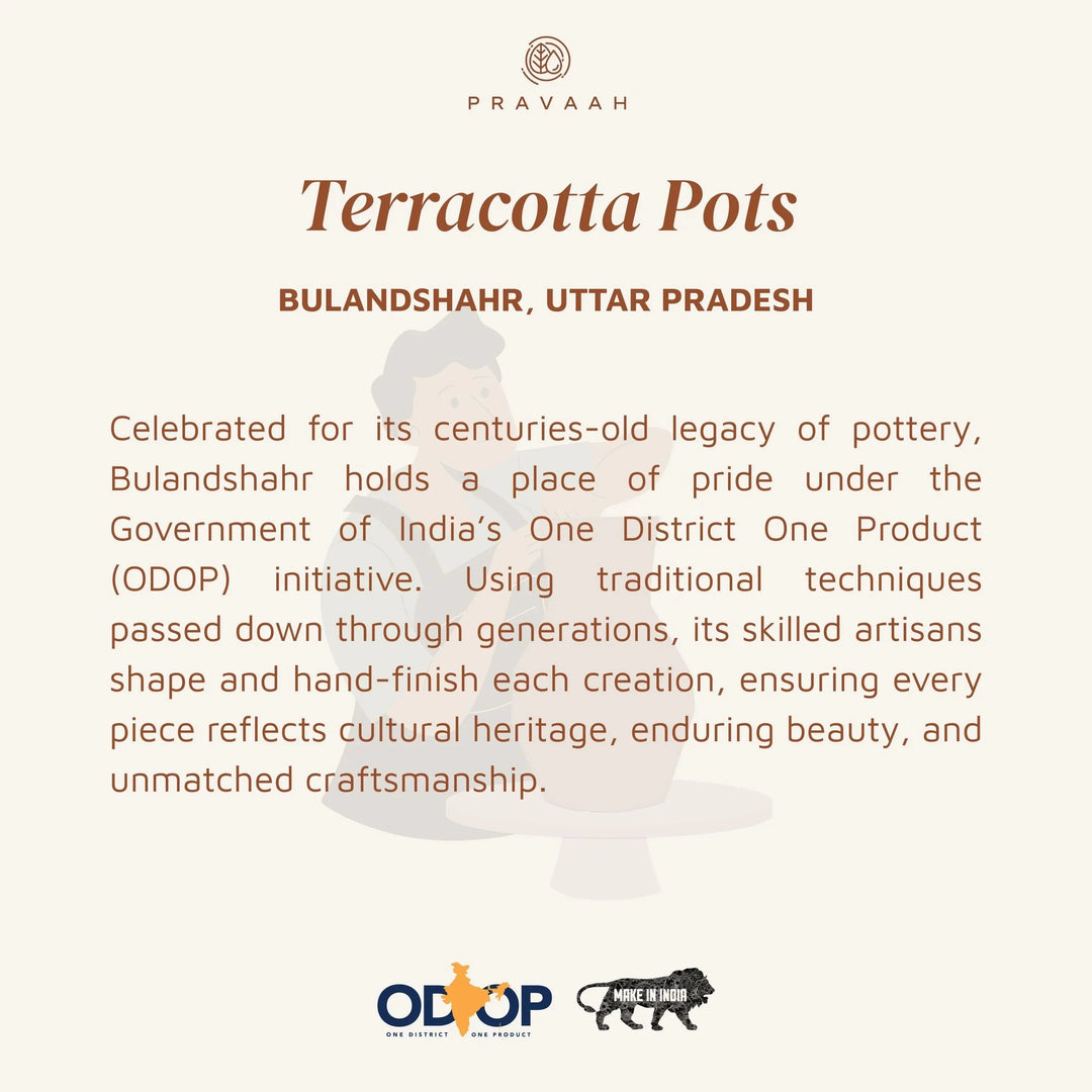 Pravaah Surajmukhi Hand Poured Floral Soy Candle, 4 Wicks in Terracotta Bowl, Jasmine and Bergamot - Suspire