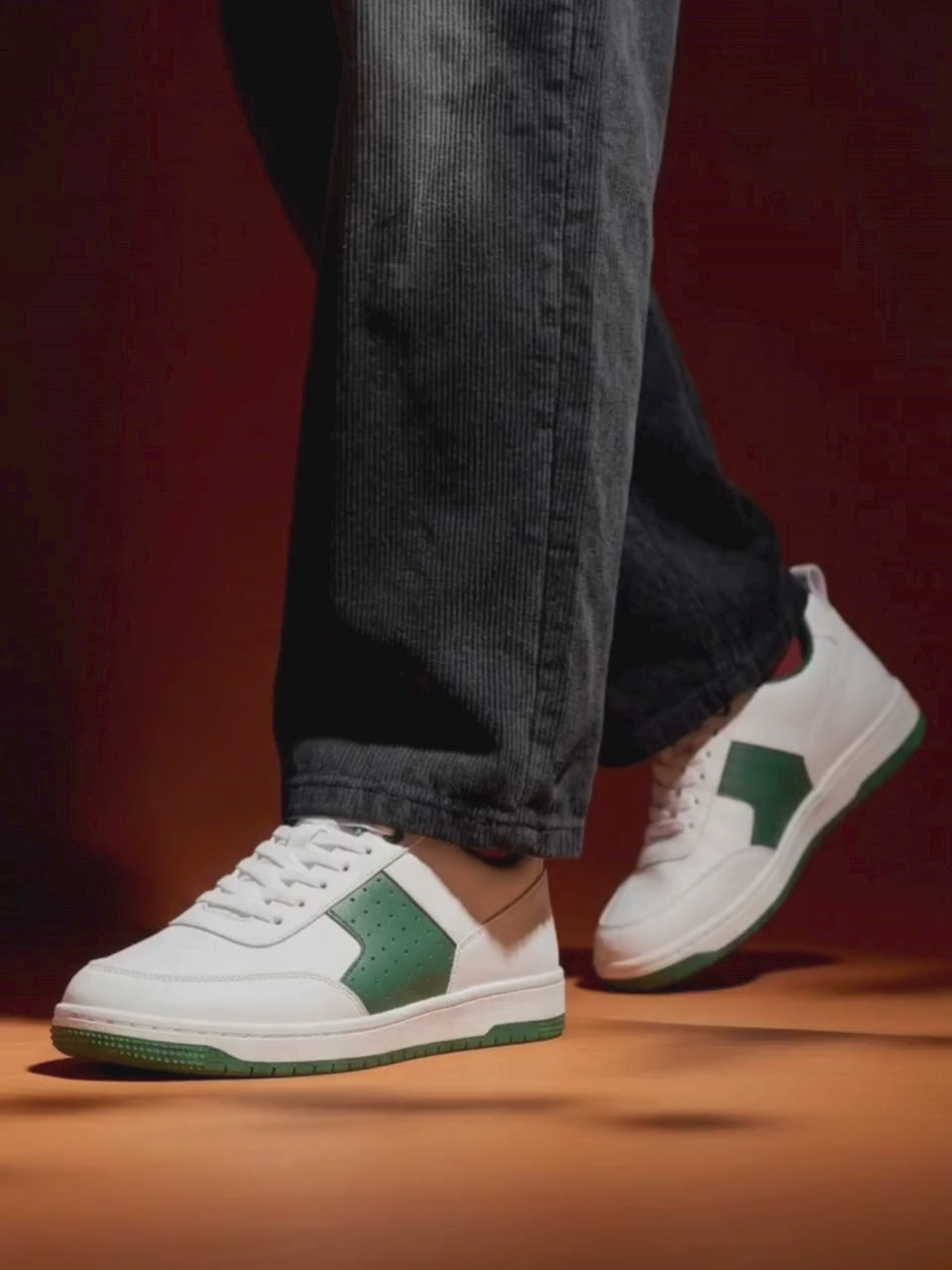 Ace Green Panel Sneakers