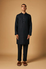 Saphed Kohl Linen Men's Classic Kurta