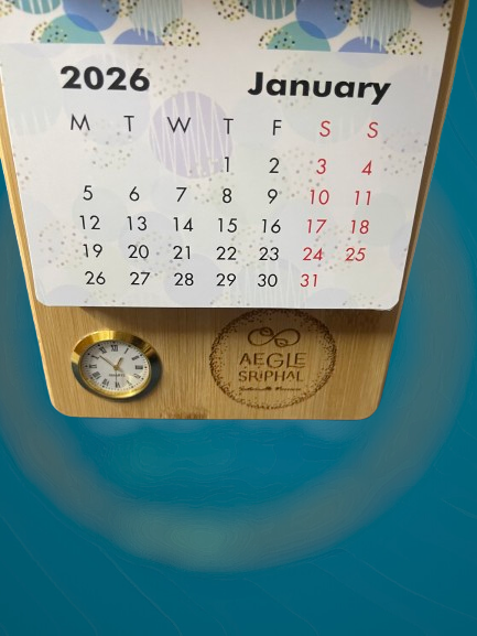 Aegle Sriphal  Bamboo Calendars with Clocks