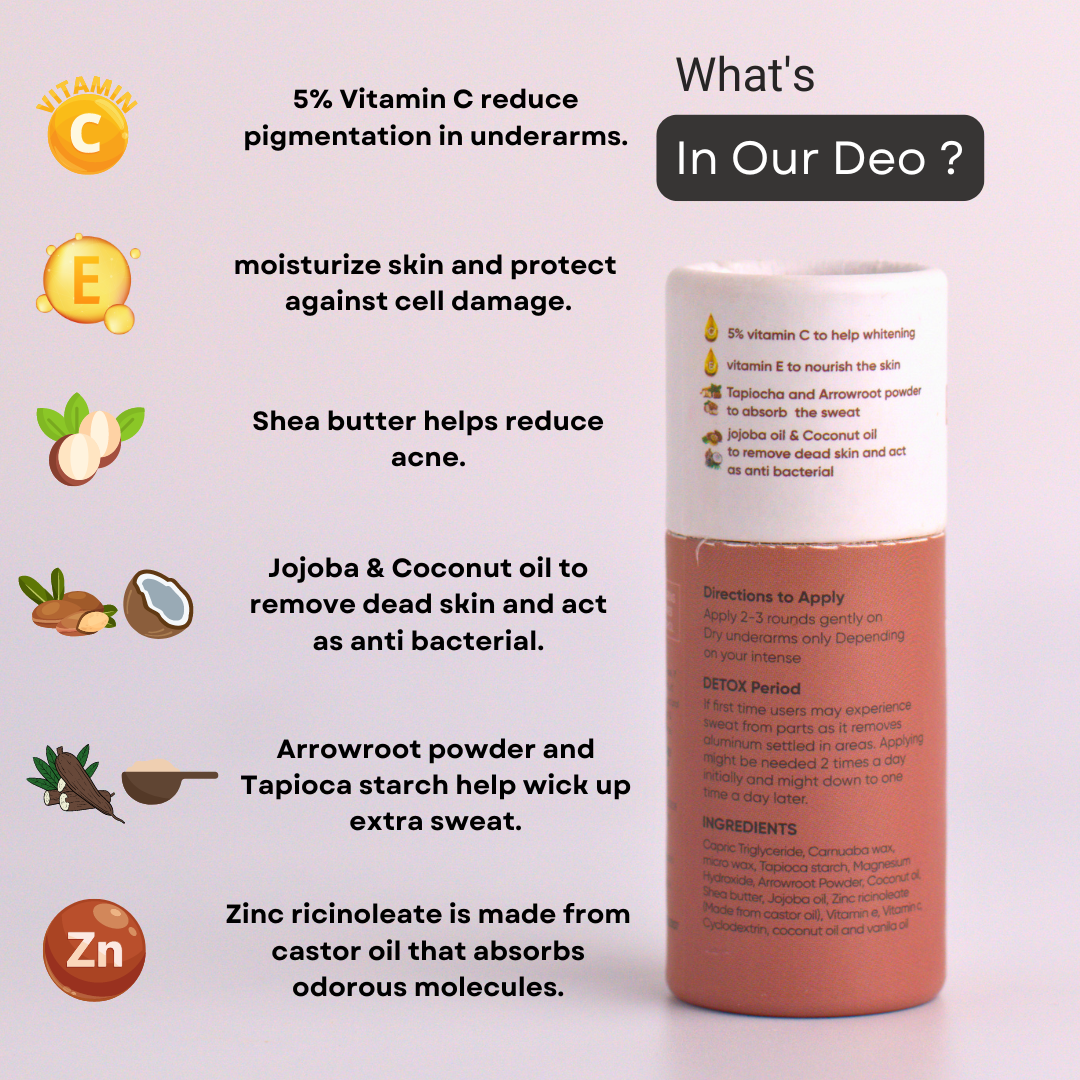 Bitamin Coconut Vanilla Natural Deodorant - 30 Grams