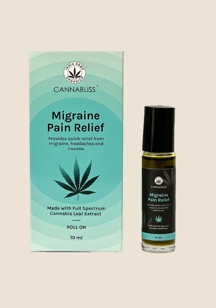 India hemp Organics Cannabliss Migraine Pain Relief Roll On - 10 ML