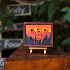 Scrapshala Sunset Mini Key Keyholder | Upcycled | Audio tapes |  Wanderlust | Handcrafted