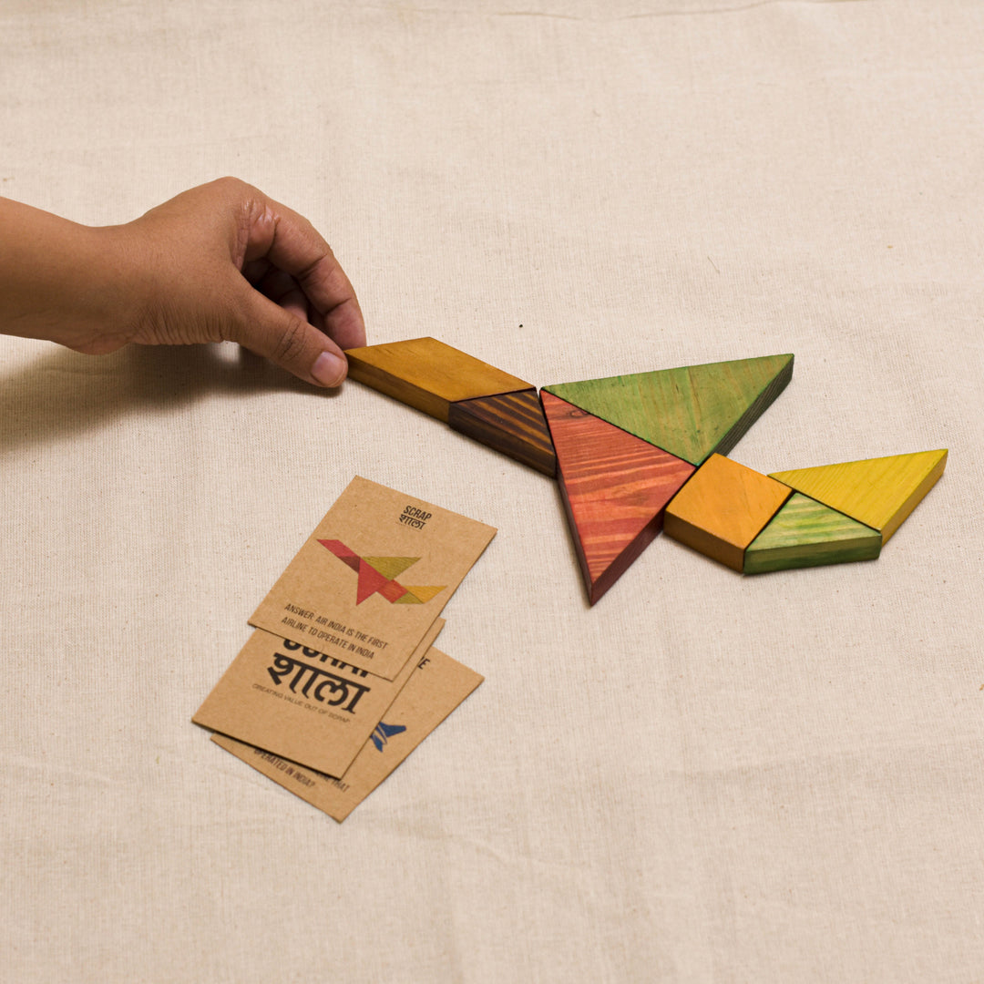 Scrapshala Tree buddy tangram puzzle game | educational | brain teaser | 4 to 99 years old | chemical-free | safe for kids