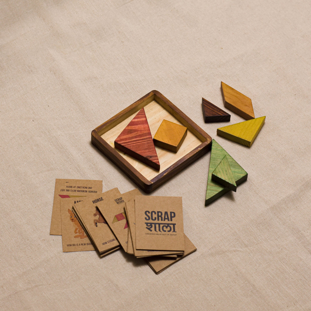 Scrapshala Tree buddy tangram puzzle game | educational | brain teaser | 4 to 99 years old | chemical-free | safe for kids