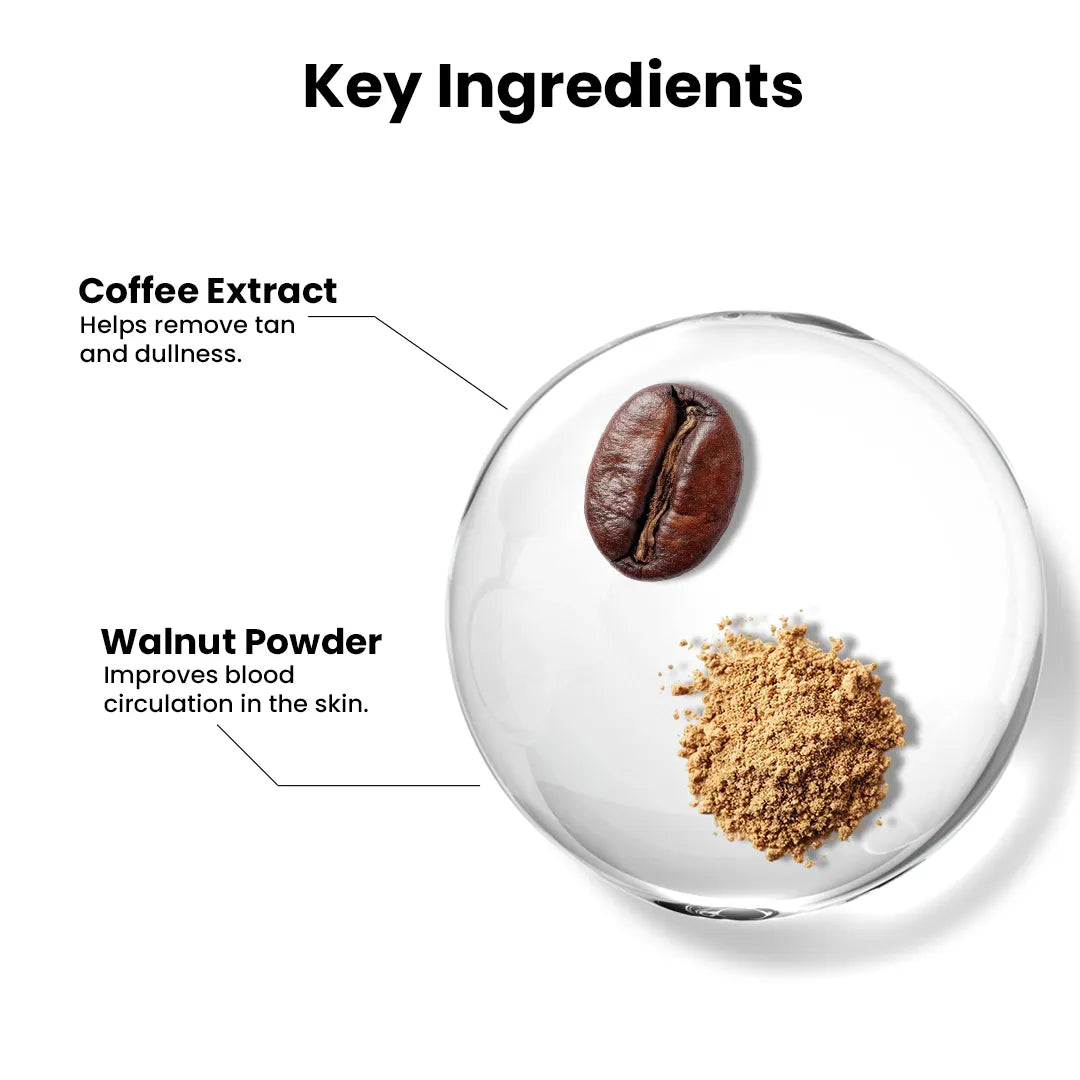 Coffee Crush Body & Face Scrub | Exfoliation & De-Tan | Enriched with Walnut Powder | Unisex