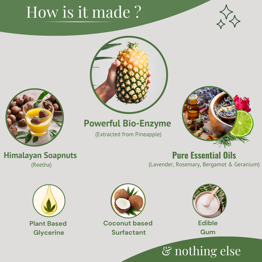 Forest lab Natural Toilet Cleaner| Powerful Bio-Enzyme & Soapnut Action | Pure Essential Oils