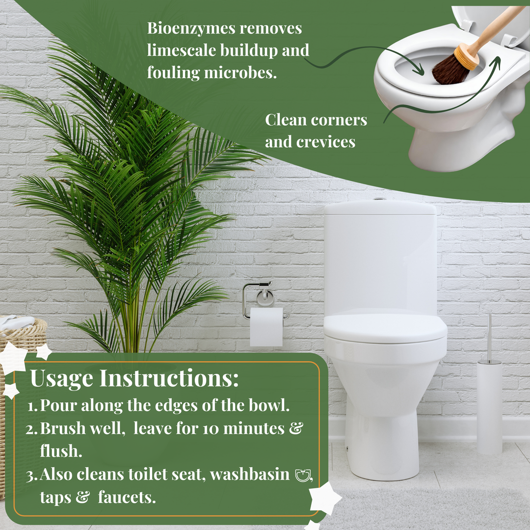 Forest lab Natural Toilet Cleaner| Powerful Bio-Enzyme & Soapnut Action | Pure Essential Oils