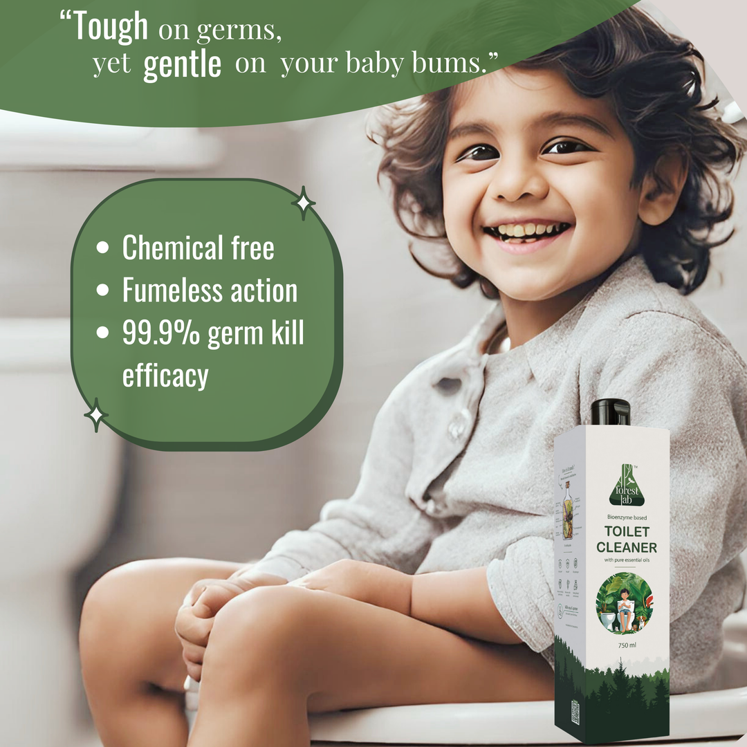 Forest lab Natural Toilet Cleaner| Powerful Bio-Enzyme & Soapnut Action | Pure Essential Oils